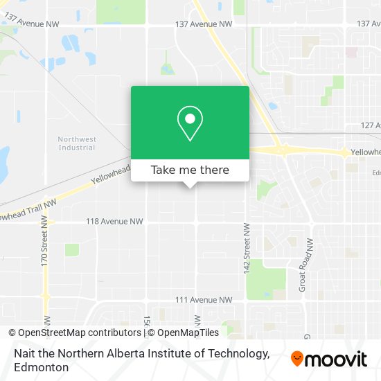 Nait the Northern Alberta Institute of Technology map