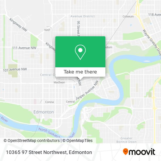 10365 97 Street Northwest map