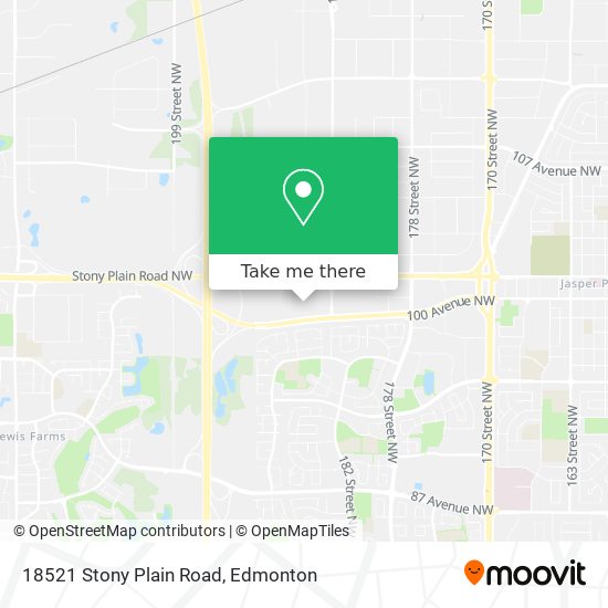 18521 Stony Plain Road map