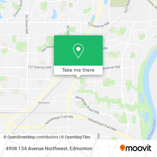 4908 134 Avenue Northwest map
