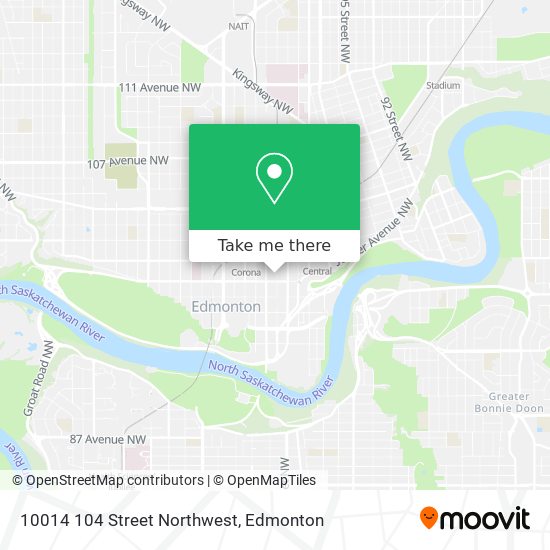 10014 104 Street Northwest map
