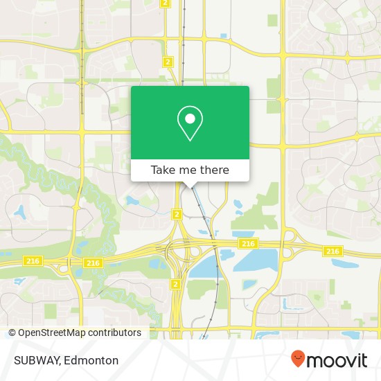 SUBWAY, 1731 102 St NW Edmonton, AB T6N 0B1 map