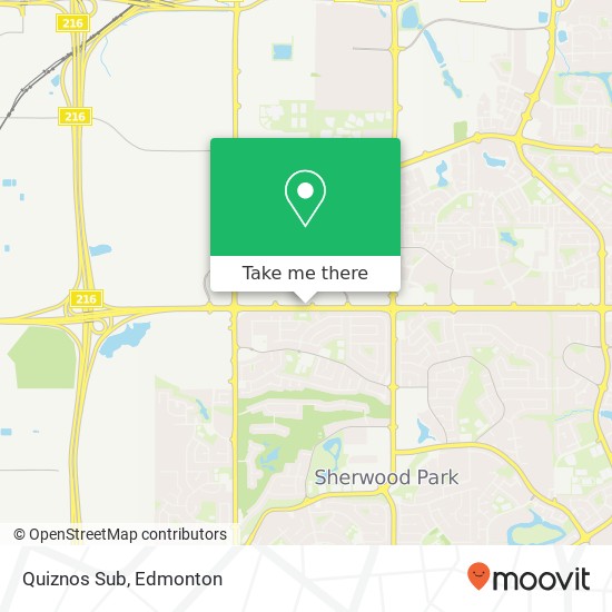 Quiznos Sub, 296 Baseline Rd Strathcona County, AB T8H map