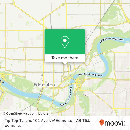 Tip Top Tailors, 102 Ave NW Edmonton, AB T5J plan