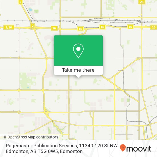 Pagemaster Publication Services, 11340 120 St NW Edmonton, AB T5G 0W5 plan
