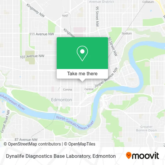 Dynalife Diagnostics Base Laboratory map