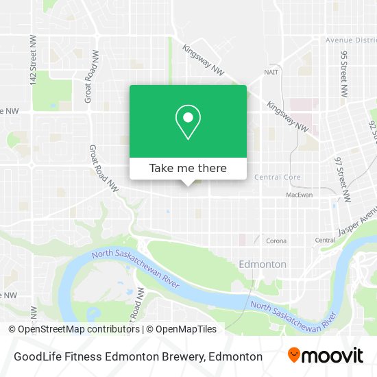 GoodLife Fitness Edmonton Brewery map
