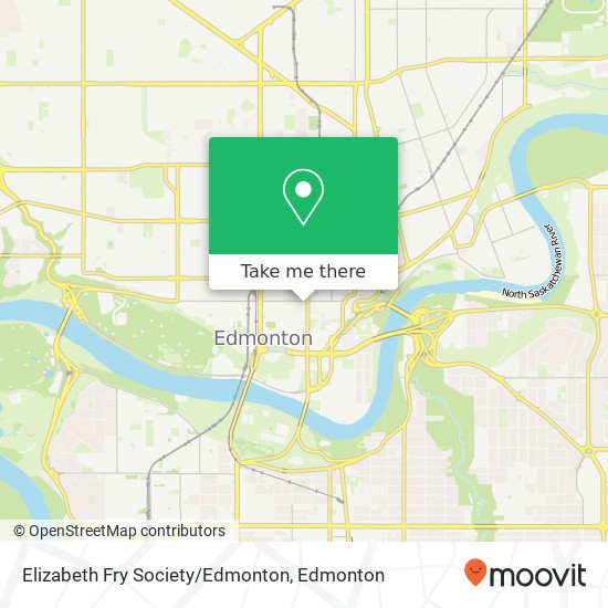 Elizabeth Fry Society/Edmonton map