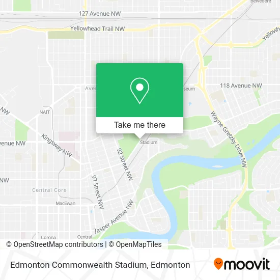 Edmonton Commonwealth Stadium map