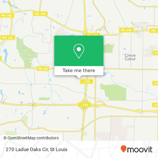Mapa de 270 Ladue Oaks Cir