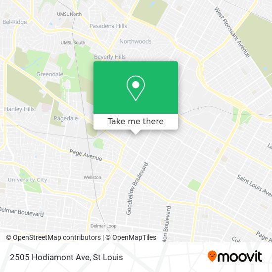 2505 Hodiamont Ave map
