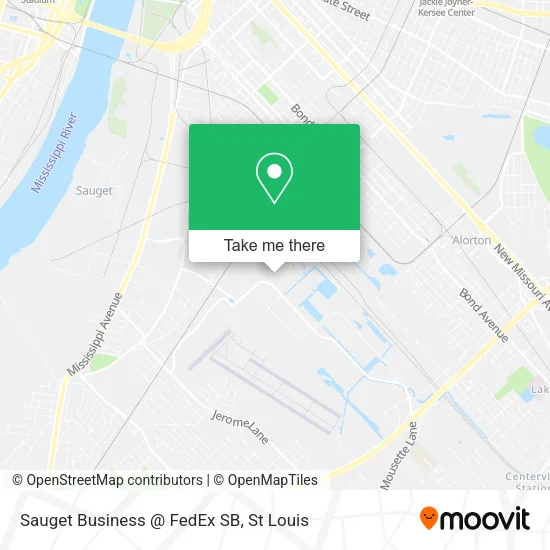 Mapa de Sauget Business @ FedEx SB