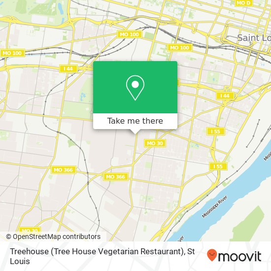 Mapa de Treehouse (Tree House Vegetarian Restaurant)