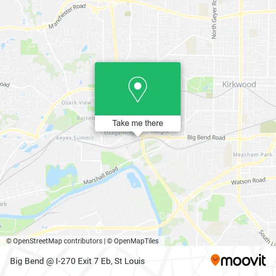 Mapa de Big Bend @ I-270 Exit 7 Eb