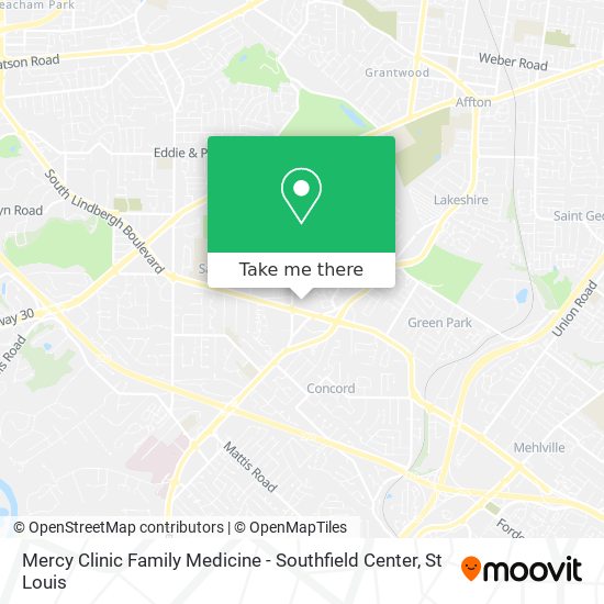 Mercy Clinic Family Medicine - Southfield Center map