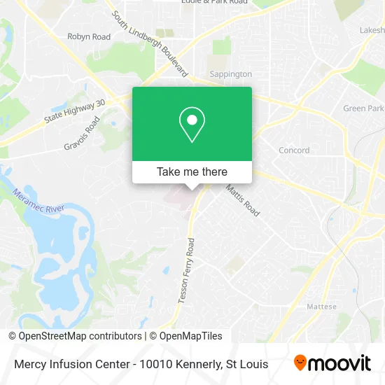 Mercy Infusion Center - 10010 Kennerly map