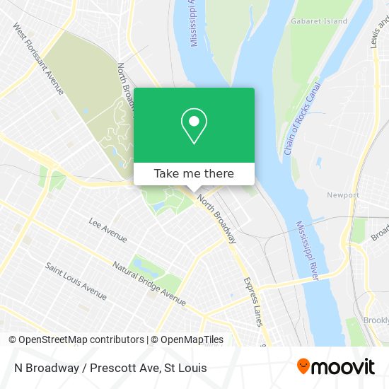 Mapa de N Broadway / Prescott Ave