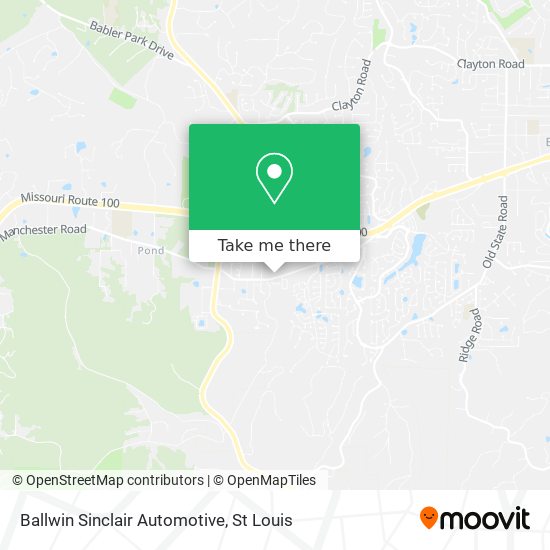 Ballwin Sinclair Automotive map