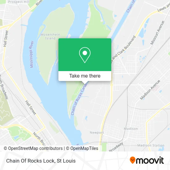 Chain Of Rocks Lock map