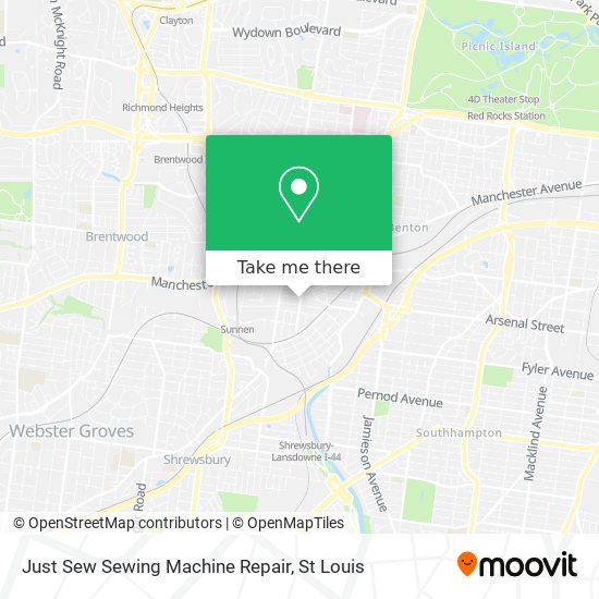 Just Sew Sewing Machine Repair map
