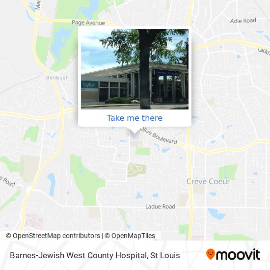 Barnes-Jewish West County Hospital map