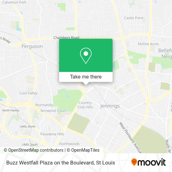 Buzz Westfall Plaza on the Boulevard map