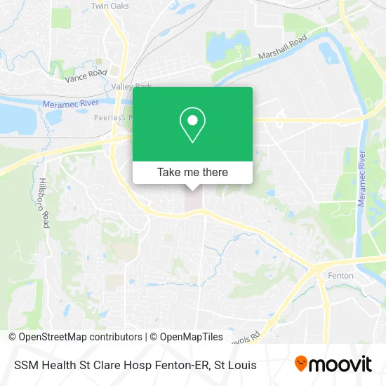 SSM Health St Clare Hosp Fenton-ER map