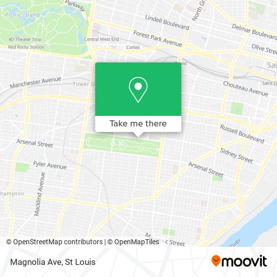 Mapa de Magnolia Ave