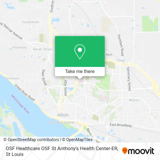 OSF Healthcare OSF St Anthony's Health Center-ER map