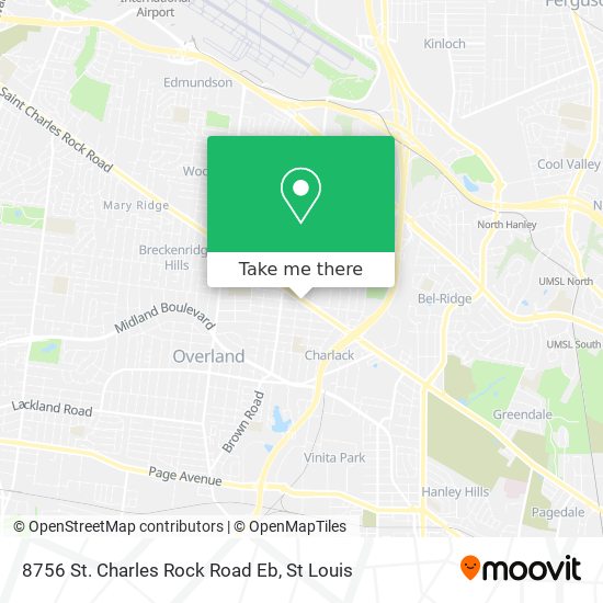 8756 St. Charles Rock Road Eb map