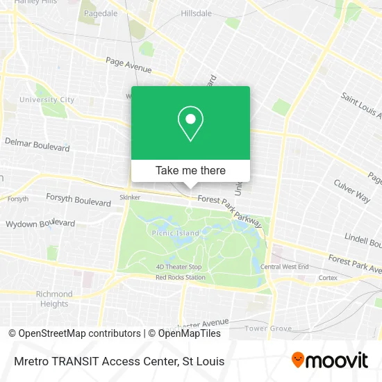 Mapa de Mretro TRANSIT Access Center