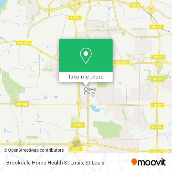 Brookdale Home Health St Louis map