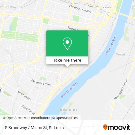 S Broadway / Miami St map