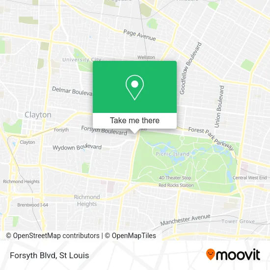 Forsyth Blvd map