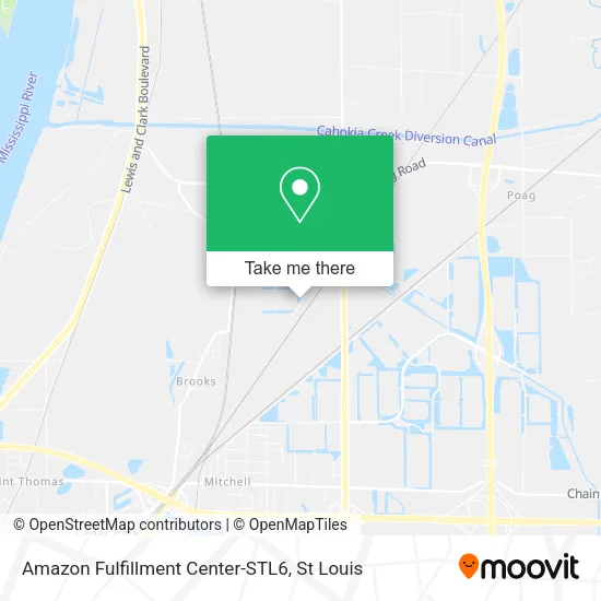 Amazon Fulfillment Center-STL6 map