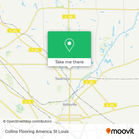 Mapa de Collins Flooring America