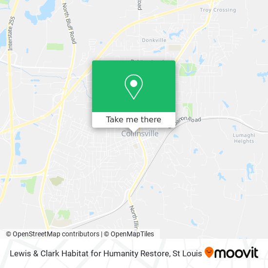 Lewis & Clark Habitat for Humanity Restore map
