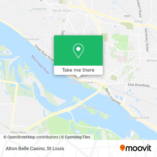Alton Belle Casino map