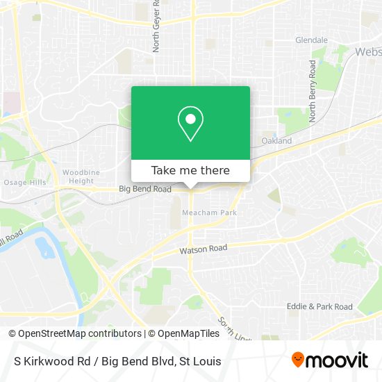 S Kirkwood Rd / Big Bend Blvd map