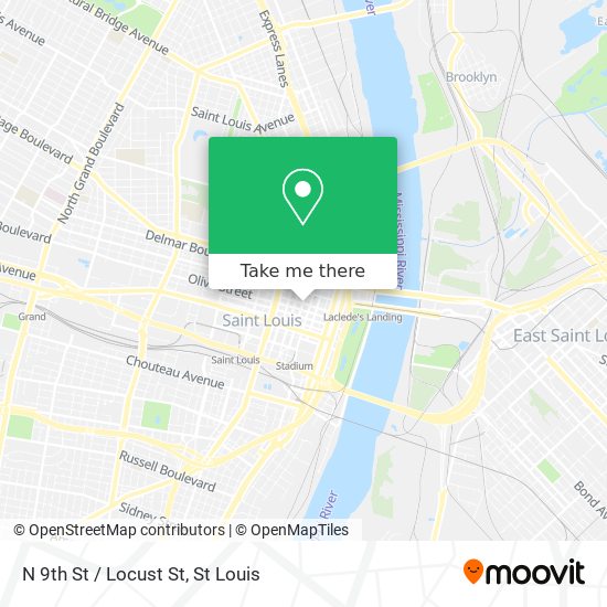 N 9th St / Locust St map