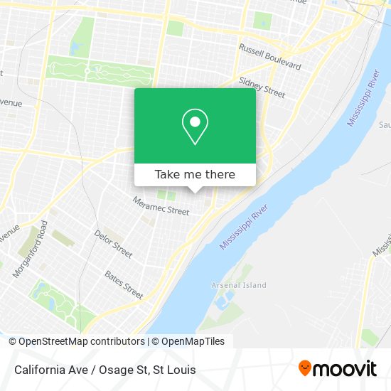 California Ave / Osage St map