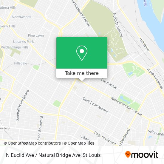 N Euclid Ave / Natural Bridge Ave map