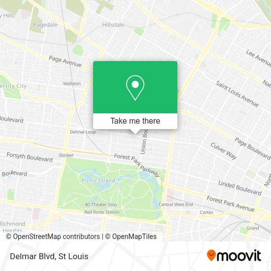 Delmar Blvd map