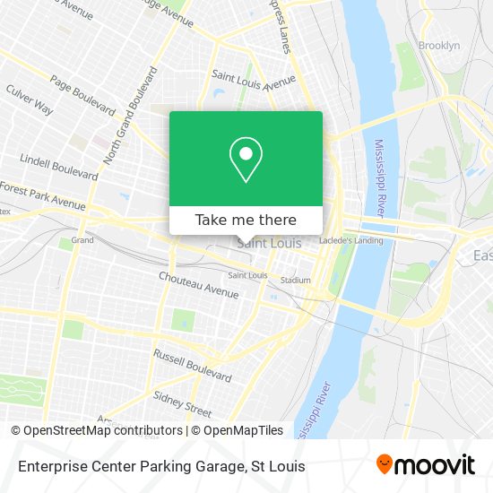 Enterprise Center Parking Garage map