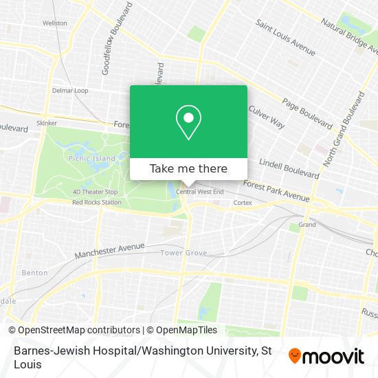Mapa de Barnes-Jewish Hospital / Washington University