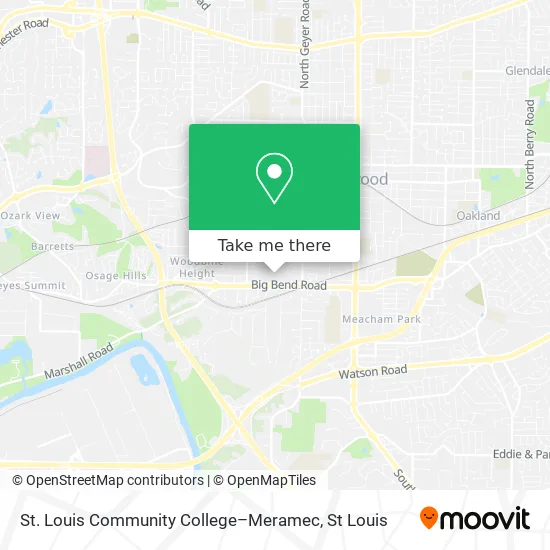 Stlcc Meramec Campus Map How To Get To St. Louis Community College–Meramec In Kirkwood By Bus Or  Metro?