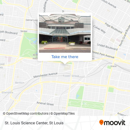 Mapa de St. Louis Science Center