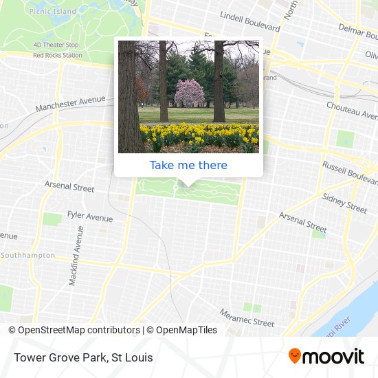 Tower Grove Park map