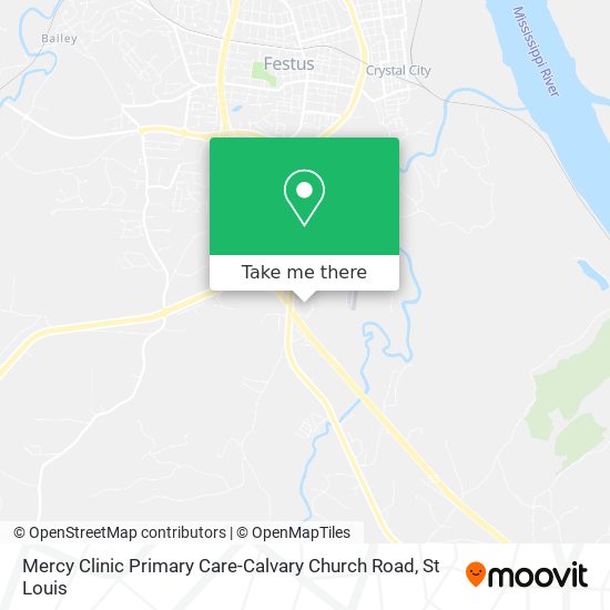 Mercy Clinic Primary Care-Calvary Church Road map