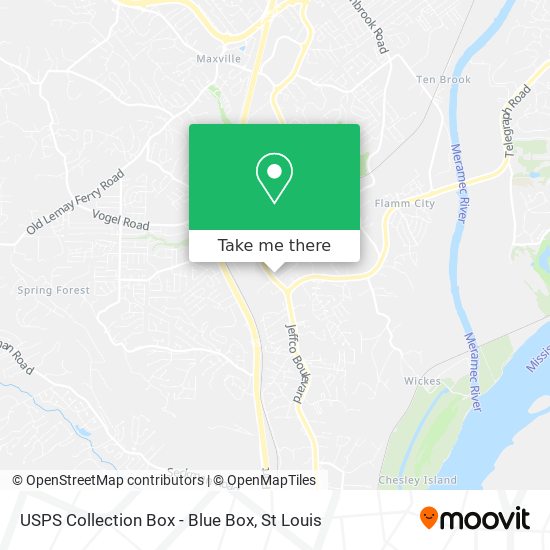 USPS Collection Box - Blue Box map